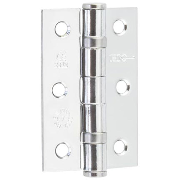 Premium Grade Steel Ball Bearing Hinge 76x50mm Polished Chrome Finish Door Hinges