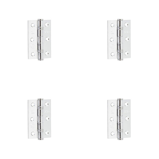 PACK Premium Grade Steel Ball Bearing Hinge 76x50mm Polished Chrome Finish Door Hinges