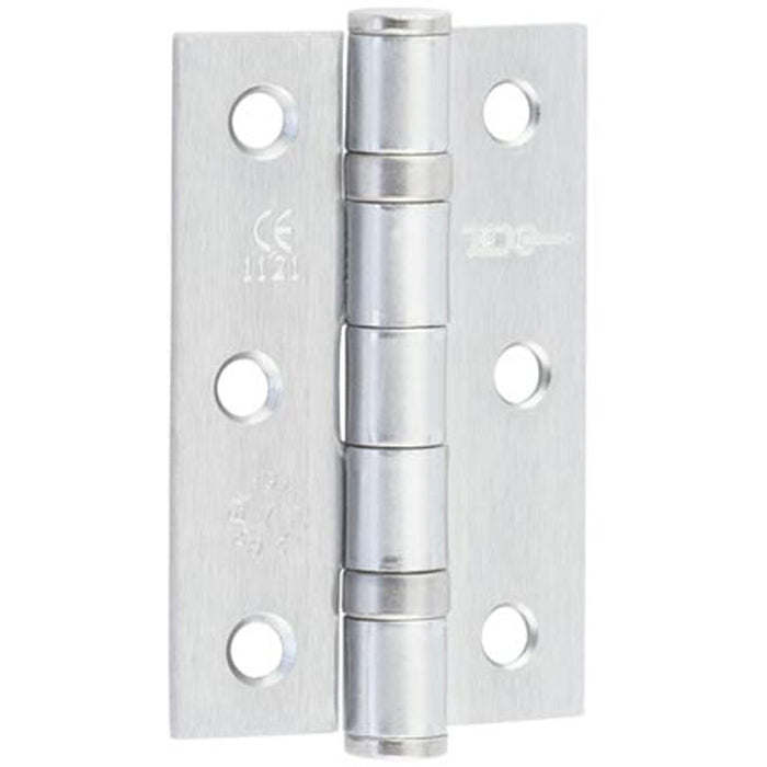 Premium Grade Steel Ball Bearing Hinge 76x50mm Satin Chrome Finish Door Hinges