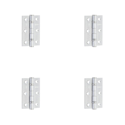 PACK Premium Grade Steel Ball Bearing Hinge 76x50mm Satin Chrome Finish Door Hinges