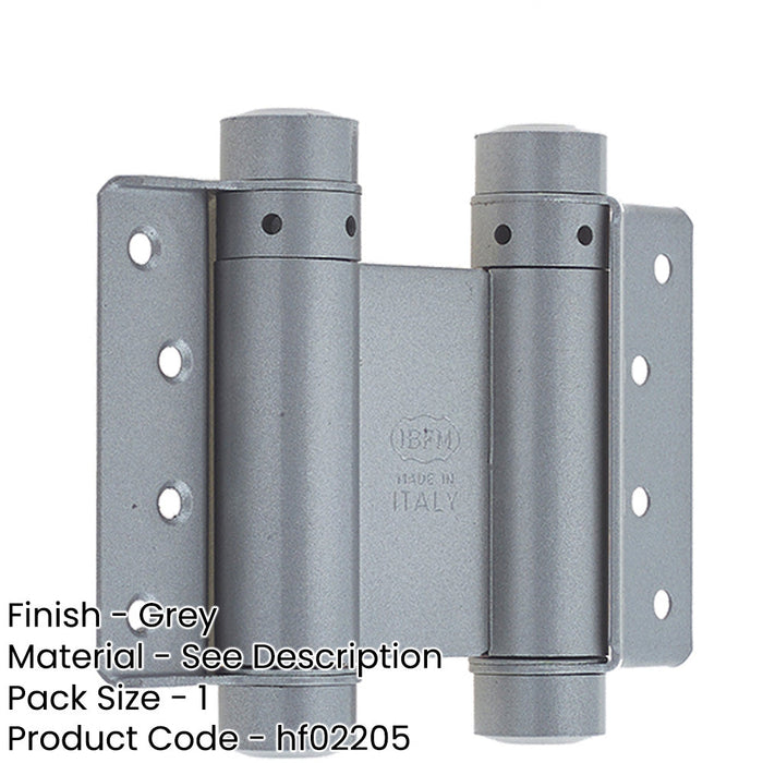 High-Quality Double Action Steel Spring Hinge 175mm Grey Finish Door Hinges-1