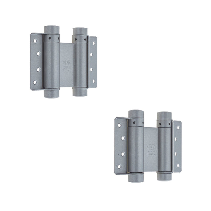 PACK High-Quality Double Action Steel Spring Hinge 175mm Grey Finish Door Hinges (1)