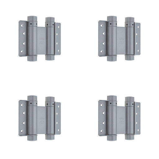 PACK High-Quality Double Action Steel Spring Hinge 175mm Grey Finish Door Hinges