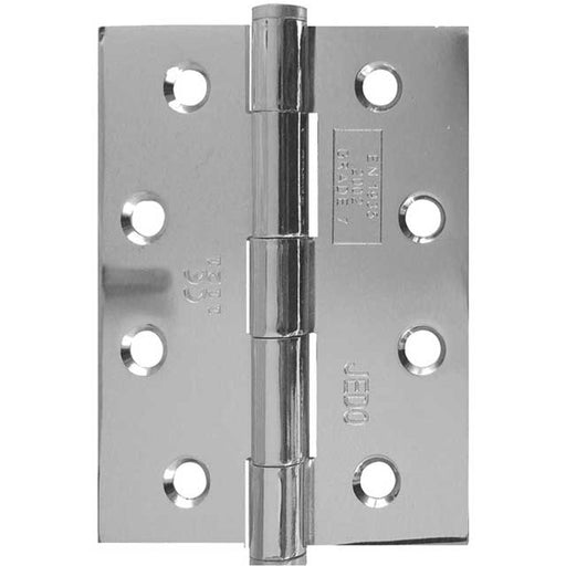 Premium Grade Steel Heavy Duty Button Hinge Polished Chrome Finish 102x76x2.5mm Door Hinges