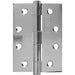 Premium Grade Steel Heavy Duty Button Hinge Polished Chrome Finish 102x76x2.5mm Door Hinges