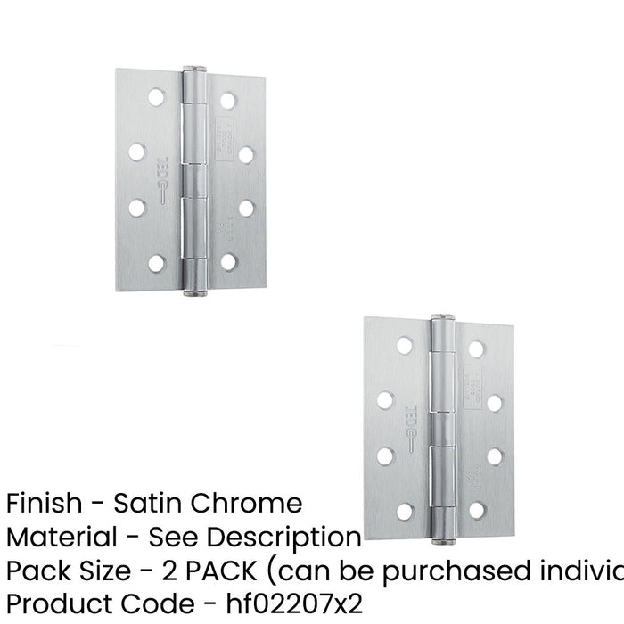 PACK Premium Grade Steel Heavy Duty Button Hinge Satin Chrome Finish 102x76x2.5mm Door Hinges (1)-1