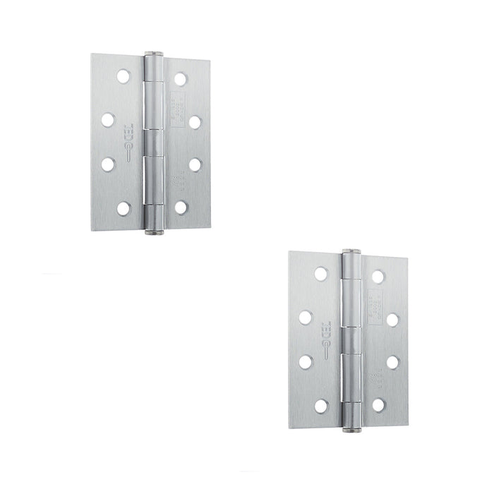 PACK Premium Grade Steel Heavy Duty Button Hinge Satin Chrome Finish 102x76x2.5mm Door Hinges (1)