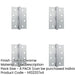 PACK Premium Grade Steel Heavy Duty Button Hinge Satin Chrome Finish 102x76x2.5mm Door Hinges-1