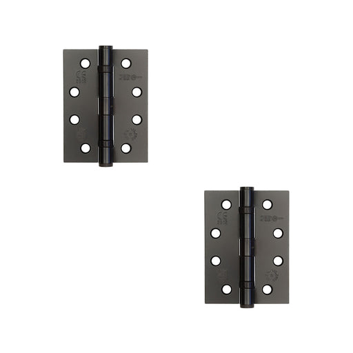 PACK Durable Grade Black Steel Ball Bearing Hinge 102x76mm Heavy-Duty Doors Door Hinges (1)