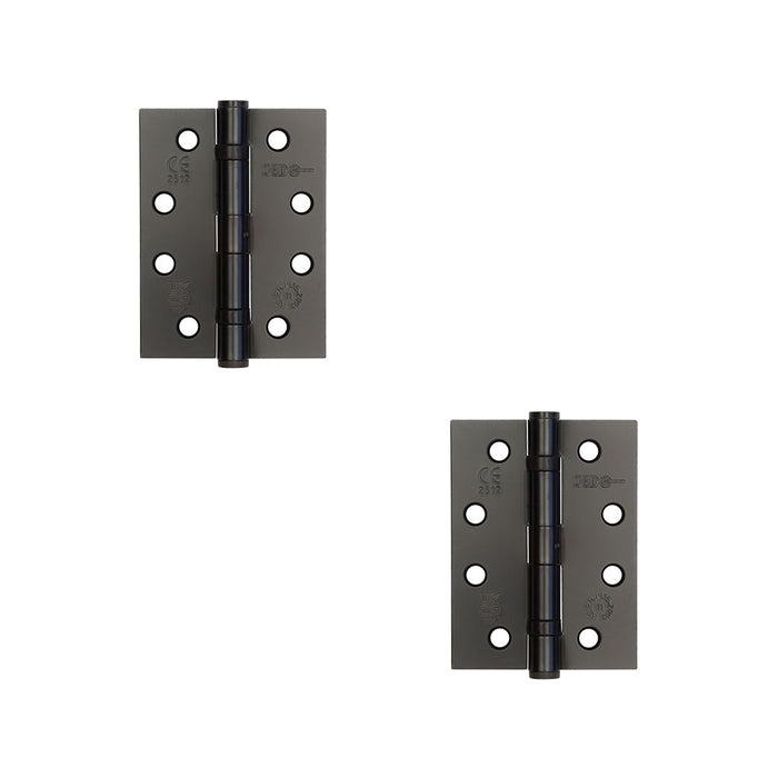 PACK Durable Grade Black Steel Ball Bearing Hinge 102x76mm Heavy-Duty Doors Door Hinges (1)