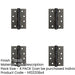 PACK Durable Grade Black Steel Ball Bearing Hinge 102x76mm Heavy-Duty Doors Door Hinges-1