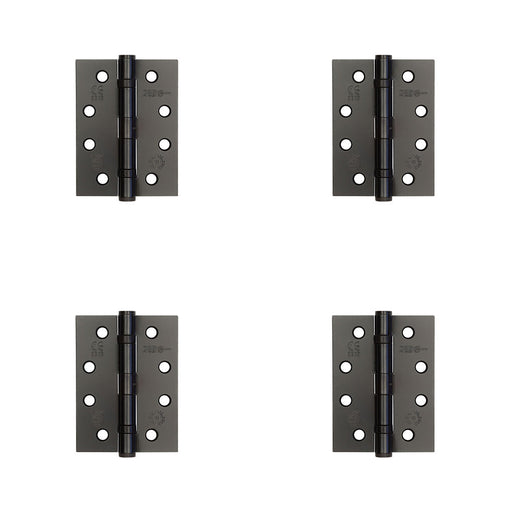 PACK Durable Grade Black Steel Ball Bearing Hinge 102x76mm Heavy-Duty Doors Door Hinges