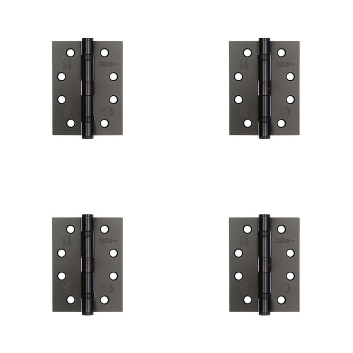 PACK Durable Grade Black Steel Ball Bearing Hinge 102x76mm Heavy-Duty Doors Door Hinges