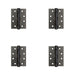 PACK Durable Grade Black Steel Ball Bearing Hinge 102x76mm Heavy-Duty Doors Door Hinges