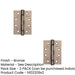 PACK Durable Grade Bronze Steel Ball Bearing Hinge 102x76mm Heavy-Duty Doors Door Hinges (1)-1