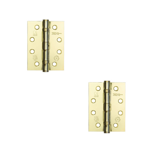 PACK Durable Grade Electro Brassed Steel Ball Bearing Hinge 102x76mm Heavy-Duty Doors Door Hinges (1)