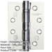 Durable Grade Polished Chrome Steel Ball Bearing Hinge 102x76mm Heavy-Duty Doors Door Hinges-1