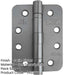Durable Grade Satin Nickel Steel Ball Bearing Radius Hinge 102x76mm Heavy-Duty Doors Door Hinges-1