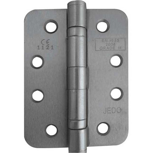 Durable Grade Satin Nickel Steel Ball Bearing Radius Hinge 102x76mm Heavy-Duty Doors Door Hinges