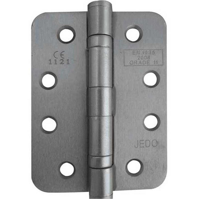 Durable Grade Satin Nickel Steel Ball Bearing Radius Hinge 102x76mm Heavy-Duty Doors Door Hinges