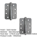 PACK Durable Grade Satin Nickel Steel Ball Bearing Radius Hinge 102x76mm Heavy-Duty Doors Door Hinges (1)-1