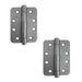 PACK Durable Grade Satin Nickel Steel Ball Bearing Radius Hinge 102x76mm Heavy-Duty Doors Door Hinges (1)