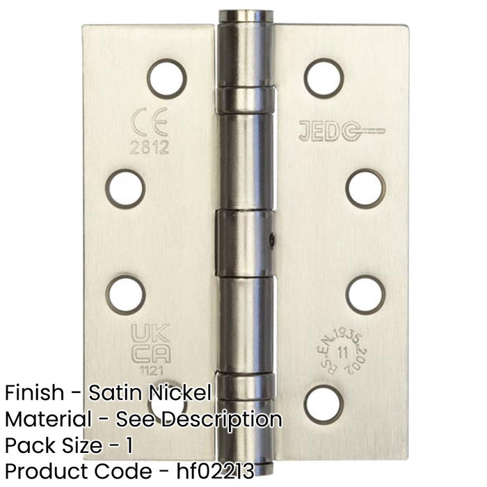 Durable Grade Satin Nickel Steel Ball Bearing Hinge 102x76mm Heavy-Duty Doors Door Hinges-1