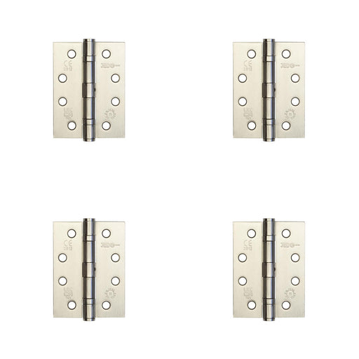 PACK Durable Grade Satin Nickel Steel Ball Bearing Hinge 102x76mm Heavy-Duty Doors Door Hinges