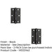 PACK Premium Steel Ball Bearing Hinge 89x58mm Black Smooth Operation Door Hinges (1)-1
