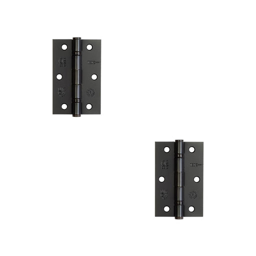 PACK Premium Steel Ball Bearing Hinge 89x58mm Black Smooth Operation Door Hinges (1)