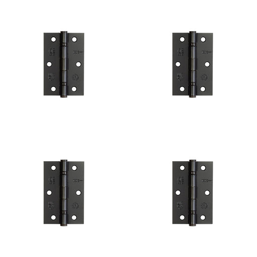 PACK Premium Steel Ball Bearing Hinge 89x58mm Black Smooth Operation Door Hinges