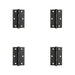 PACK Premium Steel Ball Bearing Hinge 89x58mm Black Smooth Operation Door Hinges