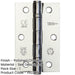 Premium Steel Ball Bearing Hinge 89x58mm Polished Chrome Smooth Operation Door Hinges-1