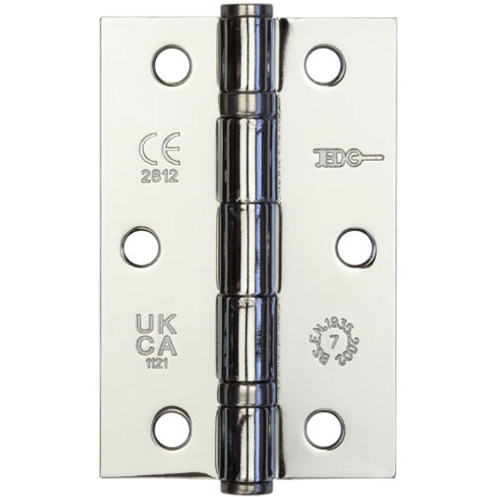 Premium Steel Ball Bearing Hinge 89x58mm Polished Chrome Smooth Operation Door Hinges