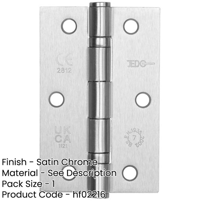 Premium Steel Ball Bearing Hinge 89x58mm Satin Chrome Smooth Operation Door Hinges-1