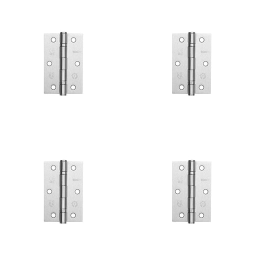PACK Premium Steel Ball Bearing Hinge 89x58mm Satin Chrome Smooth Operation Door Hinges