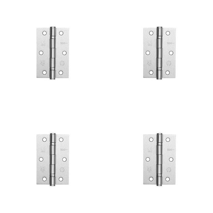 PACK Premium Steel Ball Bearing Hinge 89x58mm Satin Chrome Smooth Operation Door Hinges