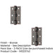 PACK Premium Grade Steel Ball Bearing Hinge 76x50mm Elegant Bronze Finish Door Hinges (1)-1