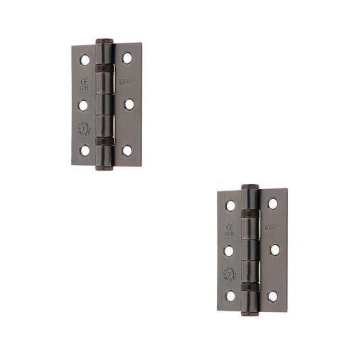 PACK Premium Grade Steel Ball Bearing Hinge 76x50mm Elegant Bronze Finish Door Hinges (1)