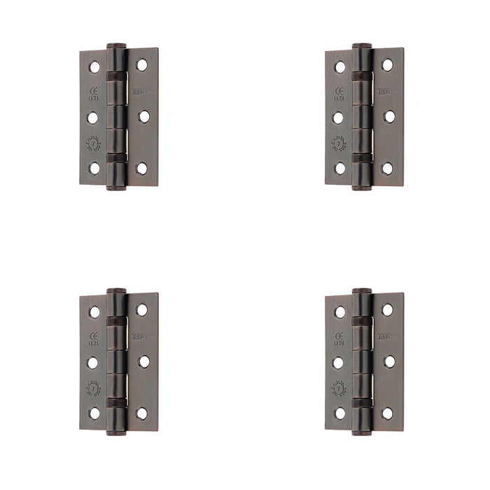PACK Premium Grade Steel Ball Bearing Hinge 76x50mm Elegant Bronze Finish Door Hinges