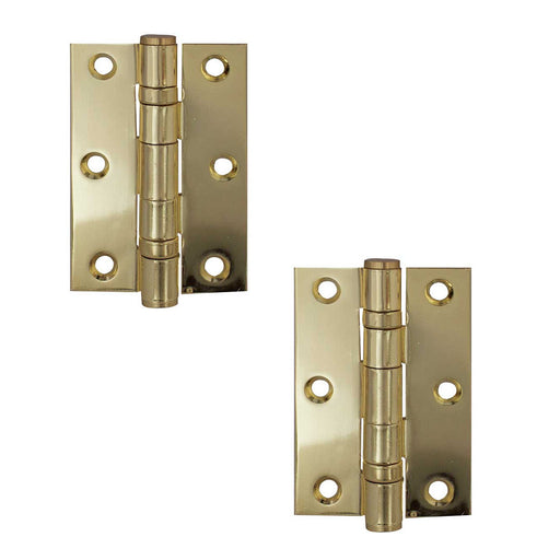 PACK Premium Grade Steel Ball Bearing Hinge 76x50mm Electro Brass Finish Door Hinges (1)
