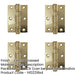 PACK Premium Grade Steel Ball Bearing Hinge 76x50mm Electro Brass Finish Door Hinges-1