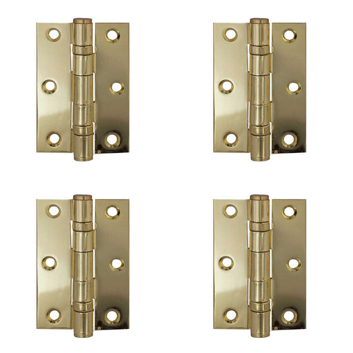 PACK Premium Grade Steel Ball Bearing Hinge 76x50mm Electro Brass Finish Door Hinges