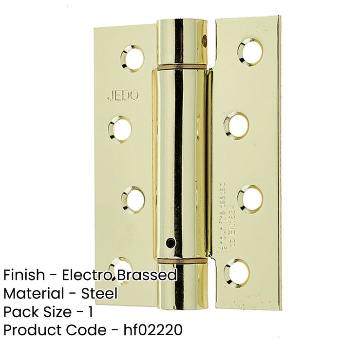 Electro Brassed Single Action Spring Hinge Pack (102x76x2.7mm) Convenient Door Closure Door Hinges-1