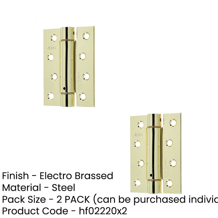 PACK Electro Brassed Single Action Spring Hinge Pack (102x76x2.7mm) Convenient Door Closure Door Hinges (1)-1