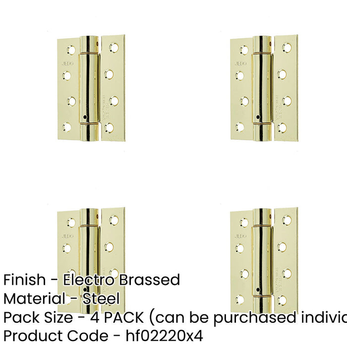 PACK Electro Brassed Single Action Spring Hinge Pack (102x76x2.7mm) Convenient Door Closure Door Hinges-1