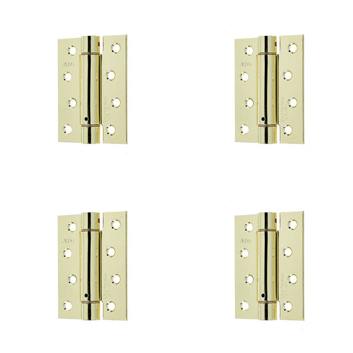 PACK Electro Brassed Single Action Spring Hinge Pack (102x76x2.7mm) Convenient Door Closure Door Hinges