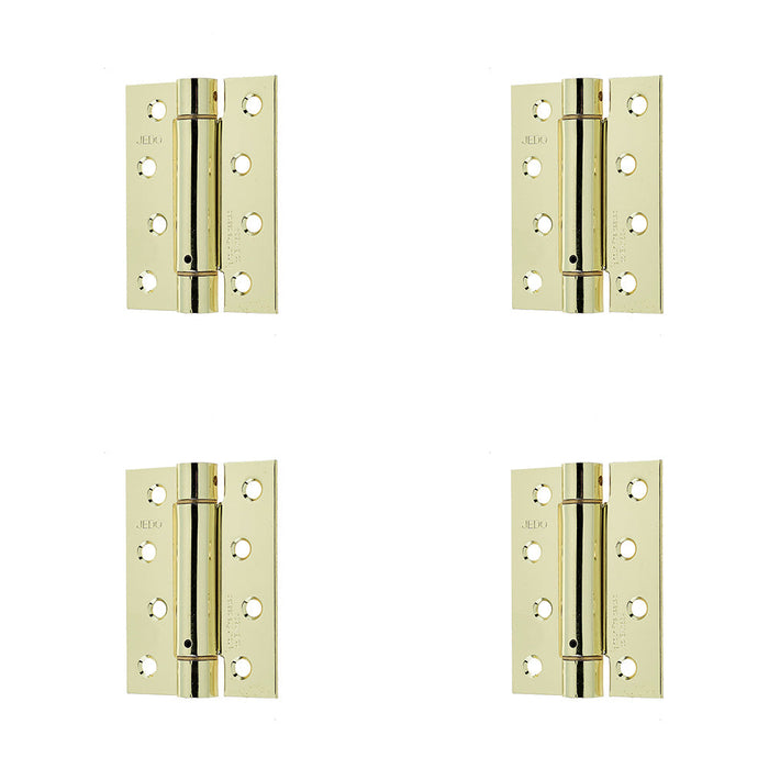 PACK Electro Brassed Single Action Spring Hinge Pack (102x76x2.7mm) Convenient Door Closure Door Hinges