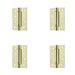 PACK Electro Brassed Single Action Spring Hinge Pack (102x76x2.7mm) Convenient Door Closure Door Hinges