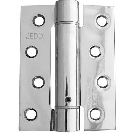 Premium Polished Chrome Single Action Spring Hinge 102x76x2.7mm Pack Door Hinges